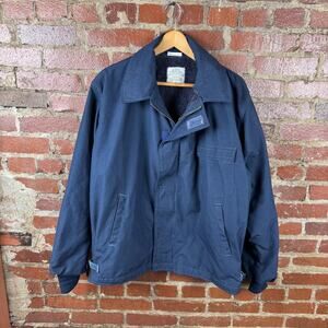 Vintage Tennier Industries Jacket Mens XL Blue Cold Weather Flame Resistant 90s
